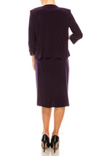 Load image into Gallery viewer, Maya Brooke 2PC Embroidered & Sequin Dress & Jacket Office or Cocktail Women's Attire MED/LG/XLG Available!