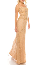 Load image into Gallery viewer, Adrianna Papell Champagne Beaded & Sequin Strapless Gown, Sizes 6/10/12 Available Women's Formal Attire