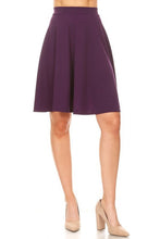 Load image into Gallery viewer, USA Made Solid A-line Knee Length Skirt See Colors! SM/M/LG USA 🇺🇸