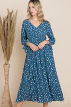 Load image into Gallery viewer, A Reborn J Apparel USA 🇺🇸  Made J Floral V-Neck Midi Dress
