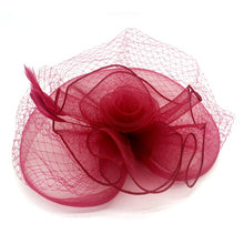Load image into Gallery viewer, Bella Chic Wide Fascinator w/Netting, SEE Colors!