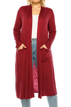 Load image into Gallery viewer, Moa Collection Plus Size, Solid Duster Cardigan XL/2XL/3XL USA 🇺🇸