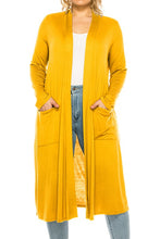 Load image into Gallery viewer, Moa Collection Plus Size, Solid Duster Cardigan XL/2XL/3XL USA 🇺🇸