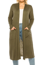 Load image into Gallery viewer, Moa Collection Plus Size, Solid Duster Cardigan XL/2XL/3XL USA 🇺🇸