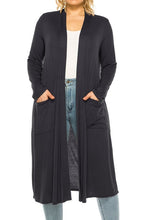 Load image into Gallery viewer, Moa Collection Plus Size, Solid Duster Cardigan XL/2XL/3XL USA 🇺🇸