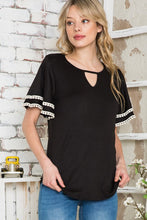 Load image into Gallery viewer, Pom Pom Flutter Sleeve Knit Top USA 🇺🇸 Women's Blouse, Apparel