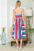Load image into Gallery viewer, A Returning Favorite! Summer Cut Out Stripe Day Dress w/Pockets USA 🇺🇸 See Color Choices!