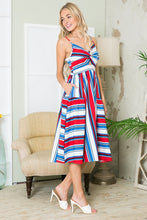 Load image into Gallery viewer, A Returning Favorite! Summer Cut Out Stripe Day Dress w/Pockets USA 🇺🇸 See Color Choices!
