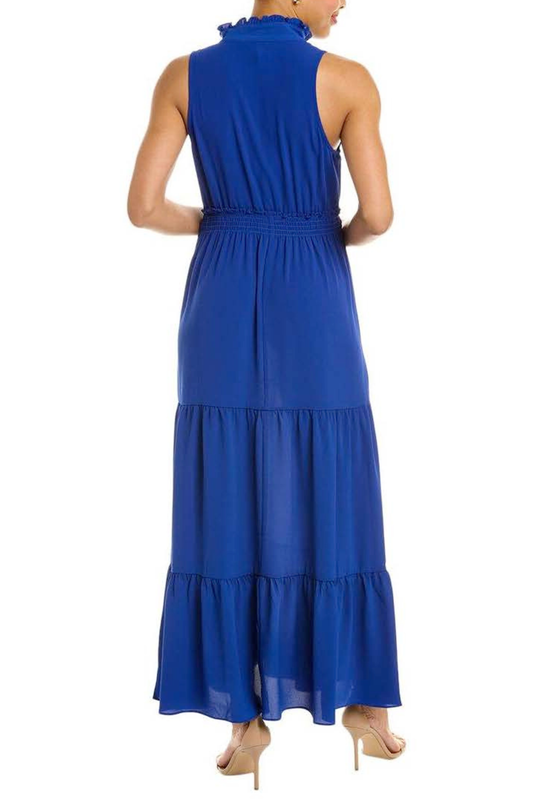 London Times Sleeveless Smocked Waist Maxi Dress, LAST ONE! SIZE LG/16 REMAINS