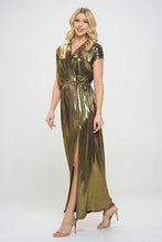 Load image into Gallery viewer, Made in USA Sleeveless Metallic Maxi Dress USA 🇺🇸  SM/MED/LG
