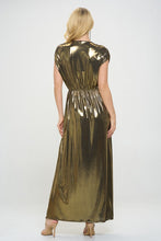 Load image into Gallery viewer, Made in USA Sleeveless Metallic Maxi Dress USA 🇺🇸  SM/MED/LG