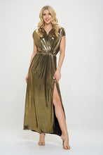 Load image into Gallery viewer, Made in USA Sleeveless Metallic Maxi Dress USA 🇺🇸  SM/MED/LG