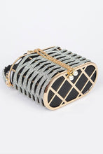 Load image into Gallery viewer, Weaved Rhinestone Basket Box Clutch, Women's Handbags and Purses
