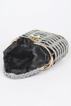 Load image into Gallery viewer, Weaved Rhinestone Basket Box Clutch, Women's Handbags and Purses