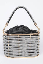 Load image into Gallery viewer, Weaved Rhinestone Basket Box Clutch, Women's Handbags and Purses