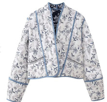 Load image into Gallery viewer, LAST ONE! ONLY SM REMAINING! Dark Blue -OR- Baby Blue, Miss Sparkling Apparel REVERSIBLE Quilted Bed Jacket Women's Gifts, Mom, Grandmother