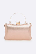 Load image into Gallery viewer, Crystal Party Box Clutch, Silver or Gold Women's Cocktail Purse, Gatsby Accessories