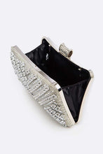 Load image into Gallery viewer, Crystal Party Box Clutch, Silver or Gold Women's Cocktail Purse, Gatsby Accessories