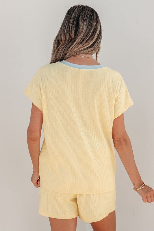 2PC Sunny Trim Casual Short Set