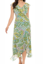 Load image into Gallery viewer, Woman wearing a floral dress on a white background