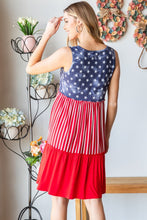 Load image into Gallery viewer, Heimish USA Flag Theme, Contrast Tank Day Dress
