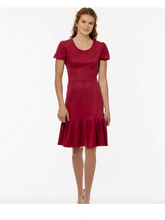 Load image into Gallery viewer, Berry Red Maggy Suede Day Dress XS/SM/MED REMAINING!  Women&#39;s Apparel Office, Casual
