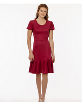 Load image into Gallery viewer, Butter Soft, Suede "Berry" Red, LAST ONE! Great Price! Maggy Day Dress SMALL (4/6) REMAINING!  Women's Apparel Office, Casual