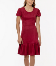 Load image into Gallery viewer, Butter Soft, Suede "Berry" Red, LAST ONE! Great Price! Maggy Day Dress SMALL (4/6) REMAINING!  Women's Apparel Office, Casual