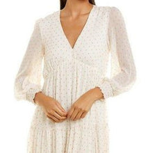 Load image into Gallery viewer, Maison Tara Dot Textured Empire Midi Day Dress