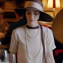 Load image into Gallery viewer, LAST ONES! Downton Abbey Replica! Cascading Ruffle, Premium Gatsby ColorBlock Day Dress Women's Classic Attire SMALLS & MEDIUMS AVAILABLE