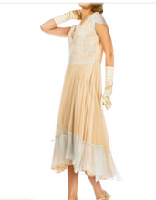 Load image into Gallery viewer, LAST ONES! SM(4) & XLG(14) ONLY - Nataya Nude/Mint, Multi-Use Silk Stitched, "Ayla" Day Dress Party, Cocktail Women's Apparel