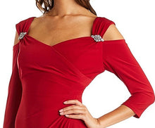 Load image into Gallery viewer, LAST ONES, Sizes 16 & 18 REMAIN in RED ONLY, RM Richards Embellished Cold Shoulder - Formal Women's Party, Cocktail, Special Events