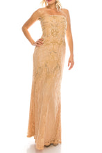 Load image into Gallery viewer, Adrianna Papell Champagne Beaded & Sequin Strapless Gown, Sizes 6/10/12 Available Women's Formal Attire
