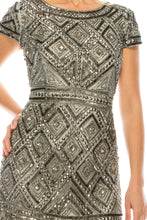 Load image into Gallery viewer, ONLY Size Med/8!  Adrianna Papell Diamond Beaded Deco Mini Party Dress, Women&#39;s Cocktail Apparel
