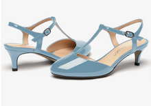 Load image into Gallery viewer, Black -or- Baby Blue Patent Leather 2" Kitten Heels