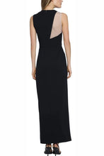 Load image into Gallery viewer, Donna Morgan Black Illusion Cut-Out Maxi Evening Dress SM/MED/LG