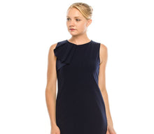 Load image into Gallery viewer, LAST ONE! BEBE Ruffled, Sharp Navy Sleeveless Mini LAST ONE Size 2 Remaining  USA 🇺🇸 American Made Women's Apparel