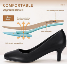 Load image into Gallery viewer, Comfort Classic BLack 2" Kitten Heel Pumps Women's Office, Dress Shoes