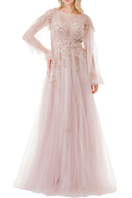 Load image into Gallery viewer, Agree it's Dreamy? Size XXL - Coya Collection Blush Beaded Applique Illusion Gown, Women's Formal Attire