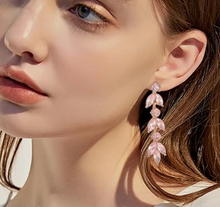 Load image into Gallery viewer, Rhinestone Dangle Earrings Elegant Bridal Crystal Drop