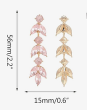 Load image into Gallery viewer, Rhinestone Dangle Earrings Elegant Bridal Crystal Drop