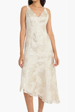 Load image into Gallery viewer, Maggy London Ivory Silver Party Dress Midi, Sizes 8 & 10 Remaining