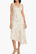 Load image into Gallery viewer, Maggy London Ivory Silver Party Dress Midi, Sizes 8 & 10 Remaining