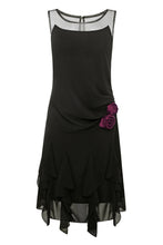 Load image into Gallery viewer, LAST ONES! Charming Black Gatsby Floral & Ruffled, Day Dress Sizes 6 & 10 Still Available!