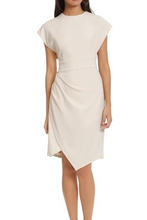Load image into Gallery viewer, Donna Morgan Ivory-Horn Cap Sleeve Day Dress