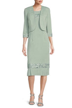 Load image into Gallery viewer, Brianna Milay 2PC Pleated Hem, & Embellished Jacket & Day Dress, SEE All Three (3) Colors! Sizes 16 & 18 Available