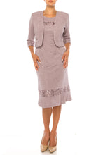 Load image into Gallery viewer, Brianna Milay 2PC Pleated Hem, & Embellished Jacket & Day Dress, SEE All Three (3) Colors! Sizes 16 & 18 Available
