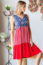 Load image into Gallery viewer, Heimish USA Flag Theme, Contrast Tank Day Dress
