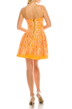 Load image into Gallery viewer, A. Papell Marigold, Embroidered Lace Satin Cocktail Mini SIZES 8 & 10 (Med) AVAILABLE!