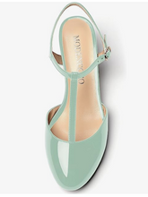 Load image into Gallery viewer, Navy -or- Pastel Minty Patent Leather 2" Kitten Heels